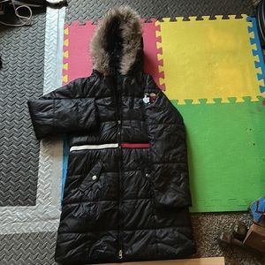 Tommy Hilfiger winter coat with synthetic fur with Bling!